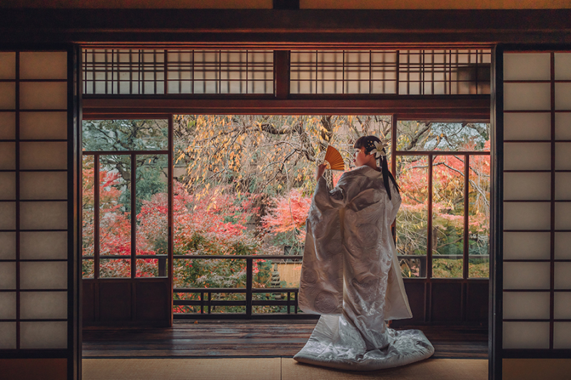 和装の後ろ姿ショット