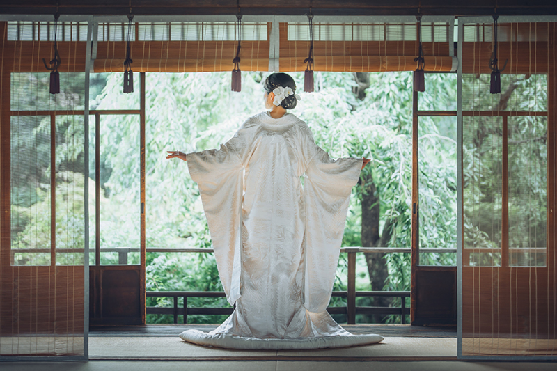 和装の後ろ姿ショット