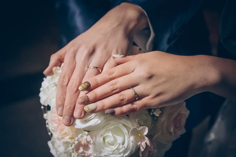 指輪のお手元ショット