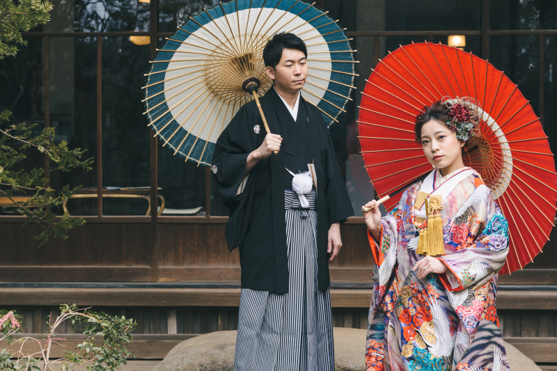 13:55 番傘の赤色が映えるお写真✧˖°