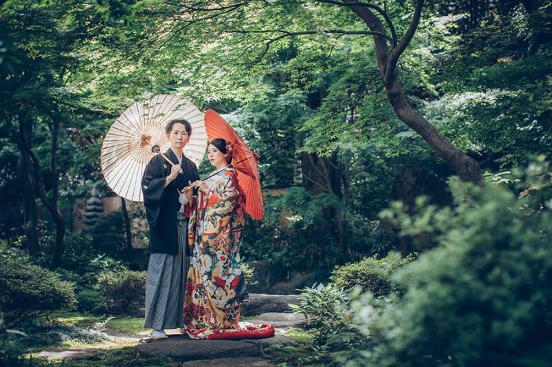 番傘も華やか◎