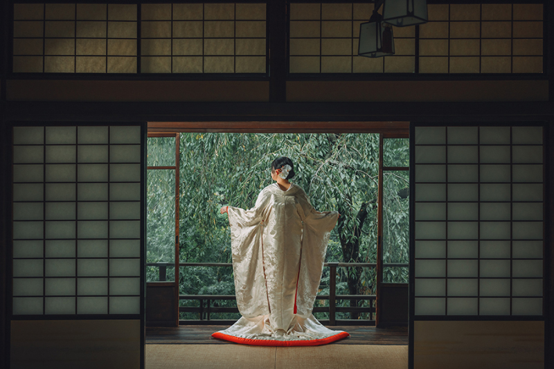 和装の後ろ姿ショット
