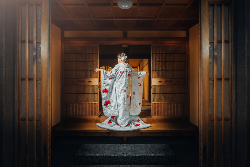 和装の後ろ姿ショット