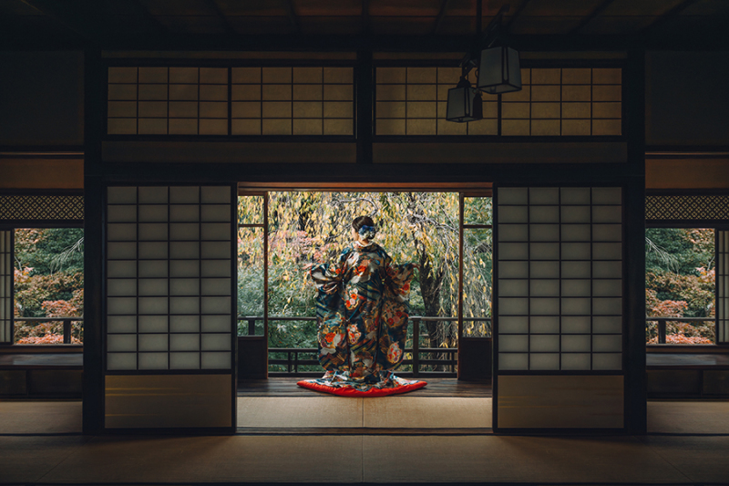 和装の後ろ姿ショット