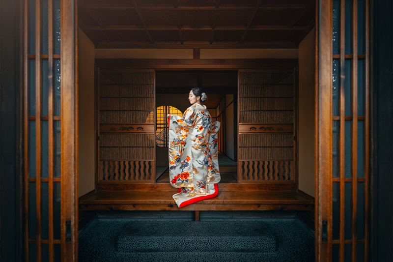 和装の後ろ姿ショット
