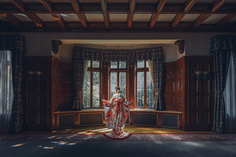 和装の後ろ姿ショット