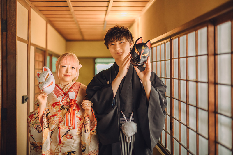 廊下でのカッコいいお写真も