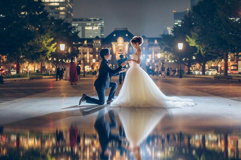 反射風のお写真撮影