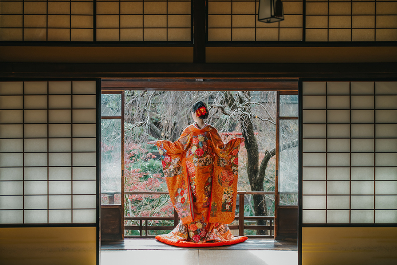 和装の後ろ姿ショット