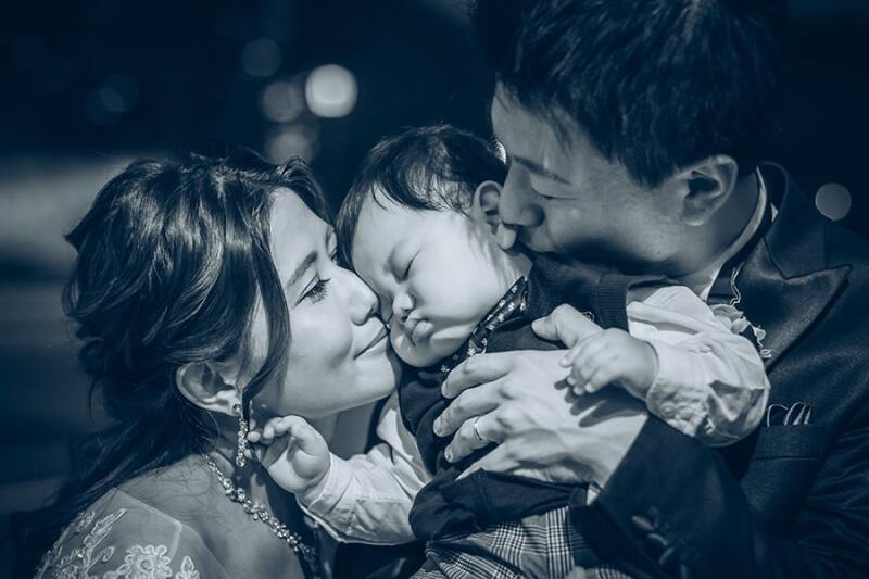 モノクロで残す家族写真