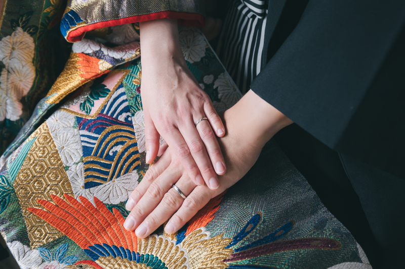 お着物×手元のアップ写真