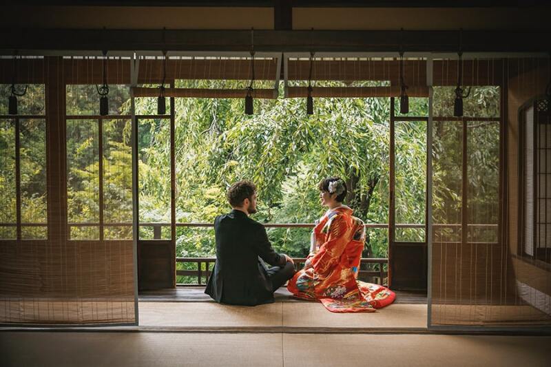 タキシードと打掛で