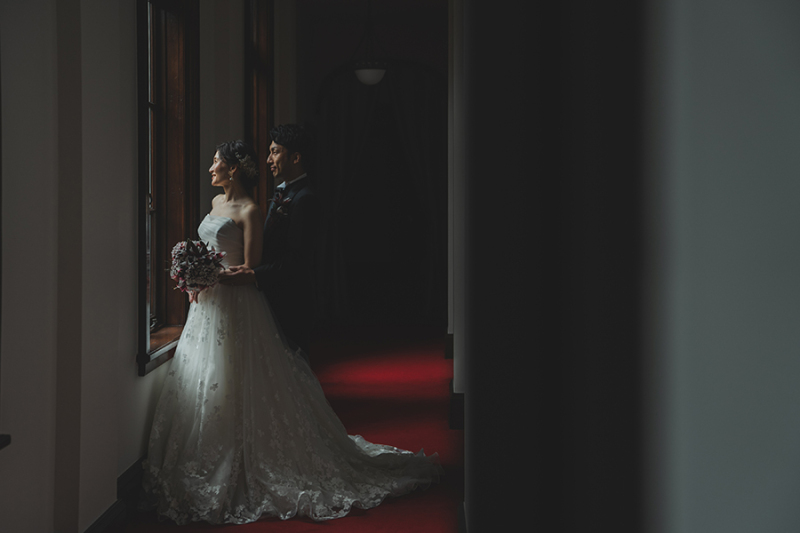 廊下でのカッコいいお写真も