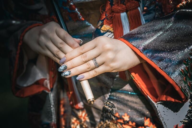 手元のショットも