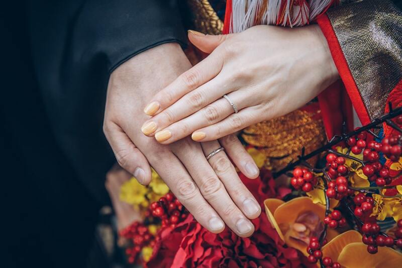 指輪のお手元ショット