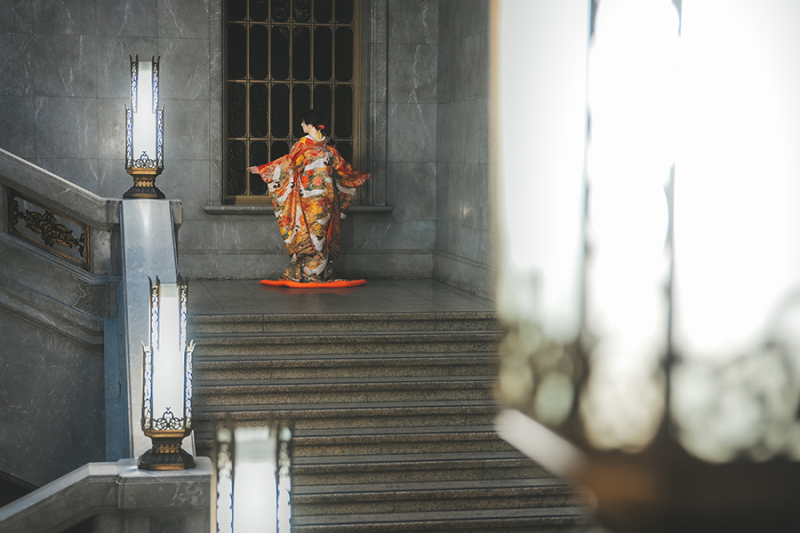 和装の後ろ姿ショット