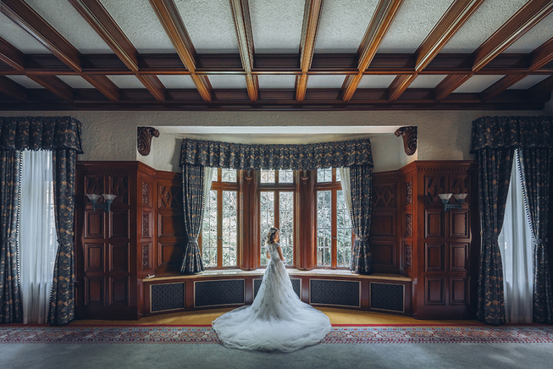 窓際で自然を活かして