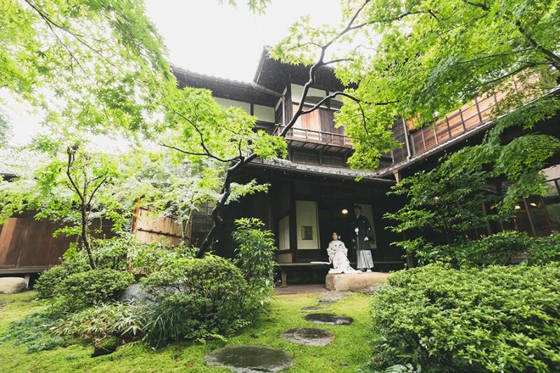 お庭の緑もまだまだ鮮やかに