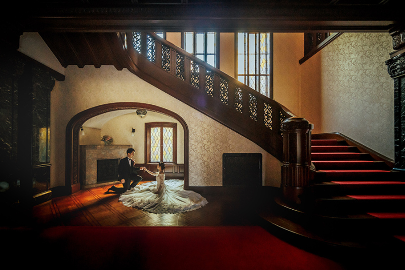 ドレスのトレーンを活かして!