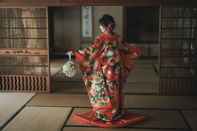 和装の後ろ姿ショット