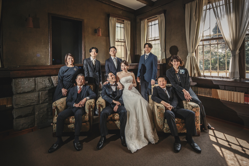 ご家族様と邸宅での集合写真♪