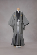 紋付袴（グレー×黒）