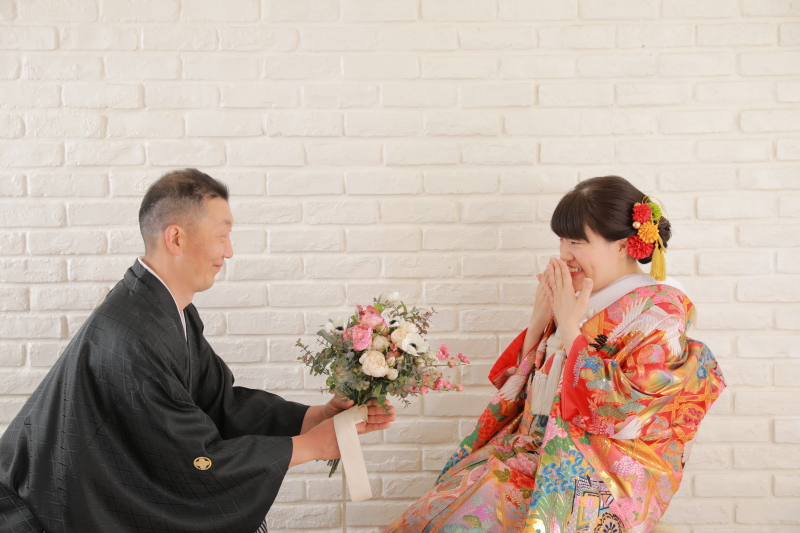 お花のプレゼント！サプライズ風ショット