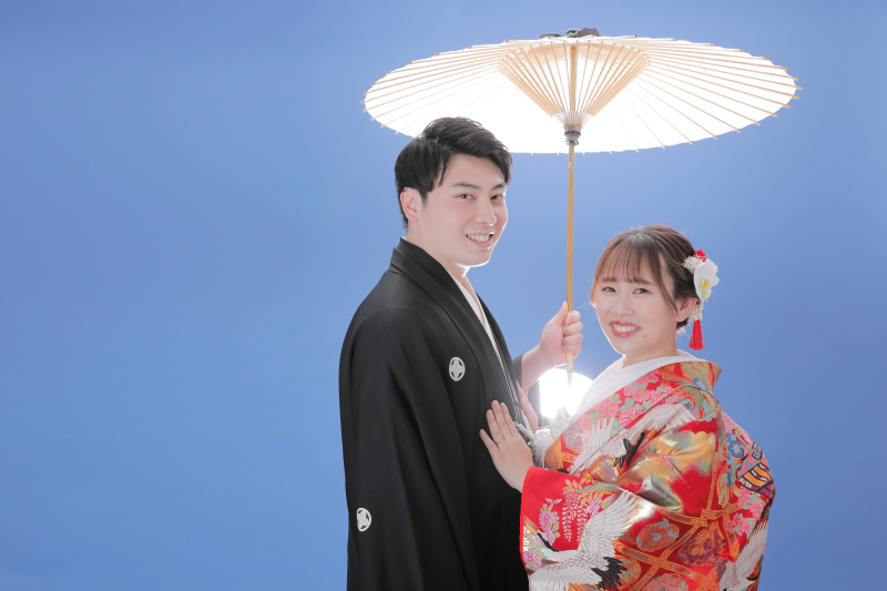 さわやかに和傘ショット