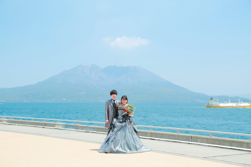 鹿児島のシンボル桜島と♪