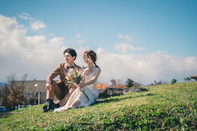 【洋装スタジオフォト２着】ロケーション撮影＋感動的なスタジオでの撮影 90カットデータ付