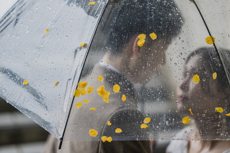 雨の日のロケーションフォト