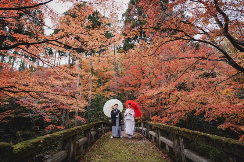 石橋と紅葉