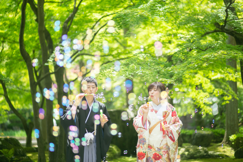 日本庭園で　ぶぅ～