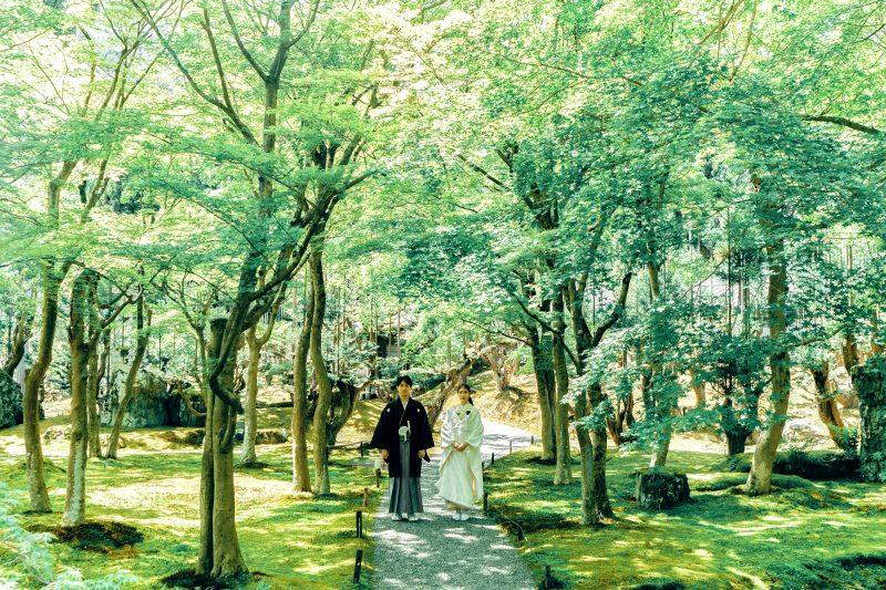SHOZAN photo wedding_庭園で撮影できる
