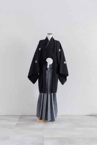 紋付袴【黒×黒】