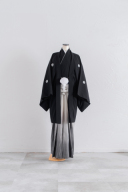 紋付袴【黒×グレー】