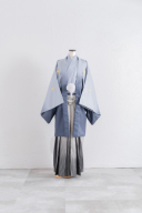 紋付袴【ブルーグレー×グレー】