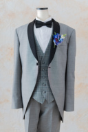 グレー【Lサイズ】/チェックベスト