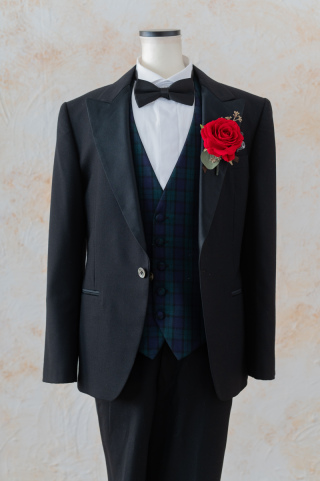 ブラック【Mサイズ】/チェックベスト