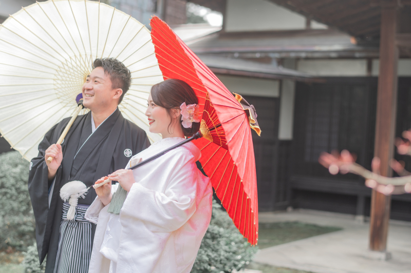 相合傘ではないカットも