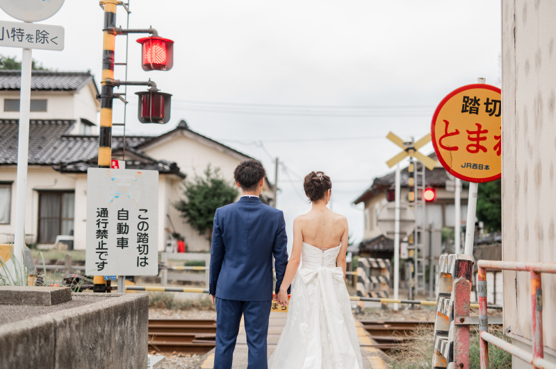 踏切での撮影!