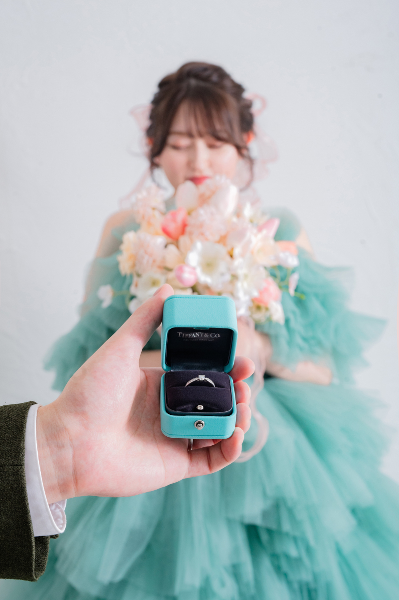 ドレスと色もピッタリ