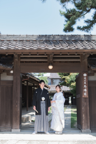 富山の邸宅馬場家での和装ウェディングフォト撮影