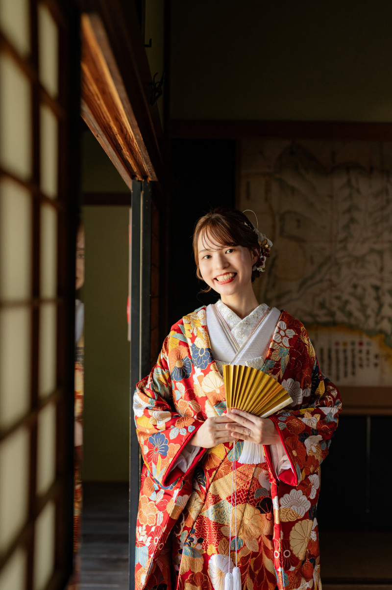 障子のそばで