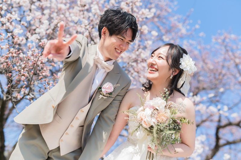 和洋装での桜フォト!春のロケーション&スタジオ撮影