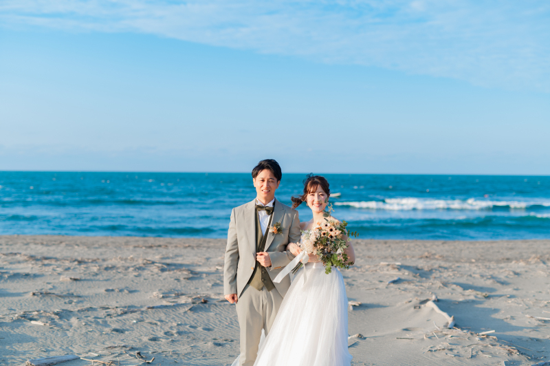 富山市の岩瀬浜に移動して洋ロケスタート！