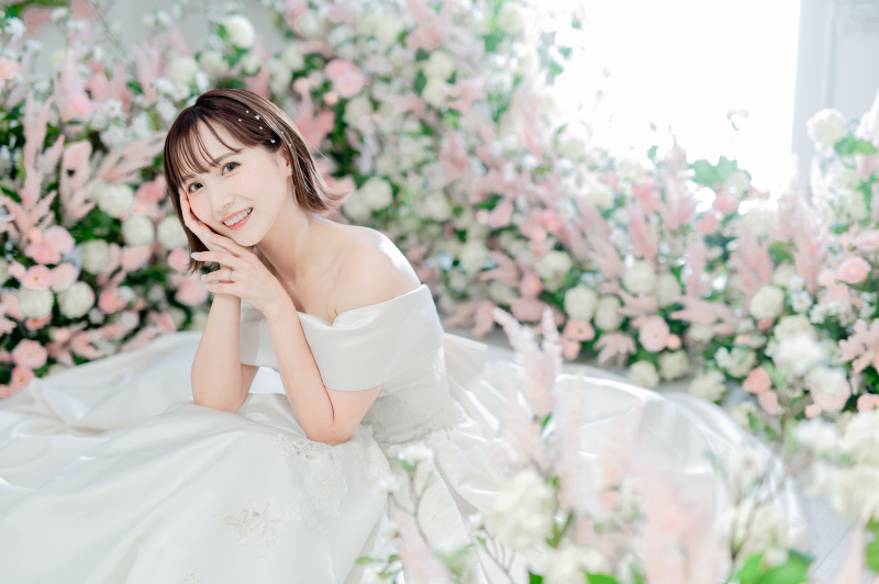 いっぱいのお花に囲まれてのソロショット