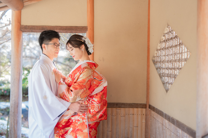 新郎様に甘えた感じで♡