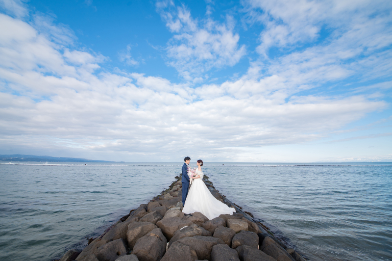 雨晴海岸でのカット