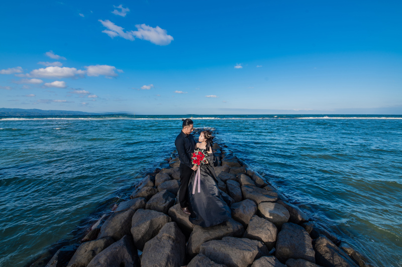 ブラック×ブラックで大人っぽい雰囲気に